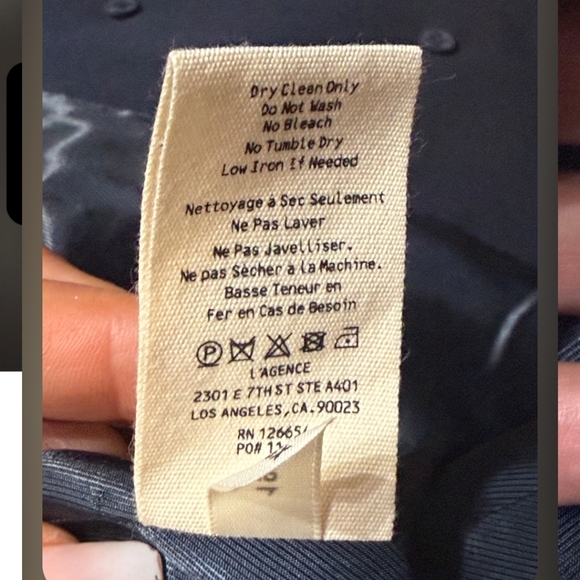 L'AGENCE Midnight Blue Blazer with Gold Buttons - Picture 6 of 7